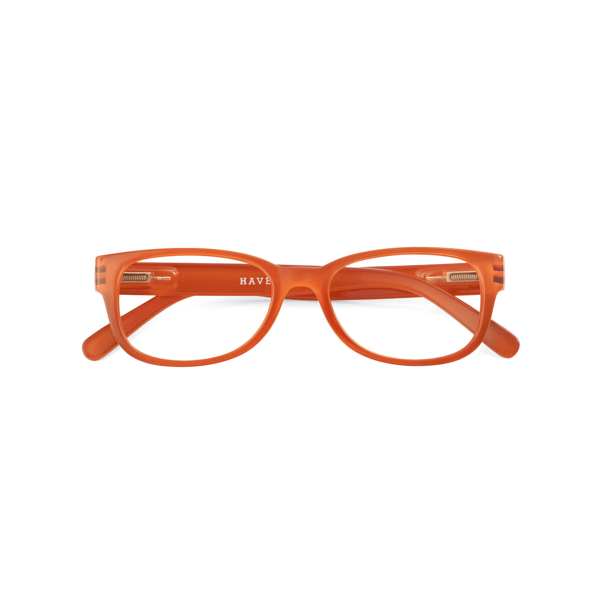 Clear lens glasses Urban - burnt orange