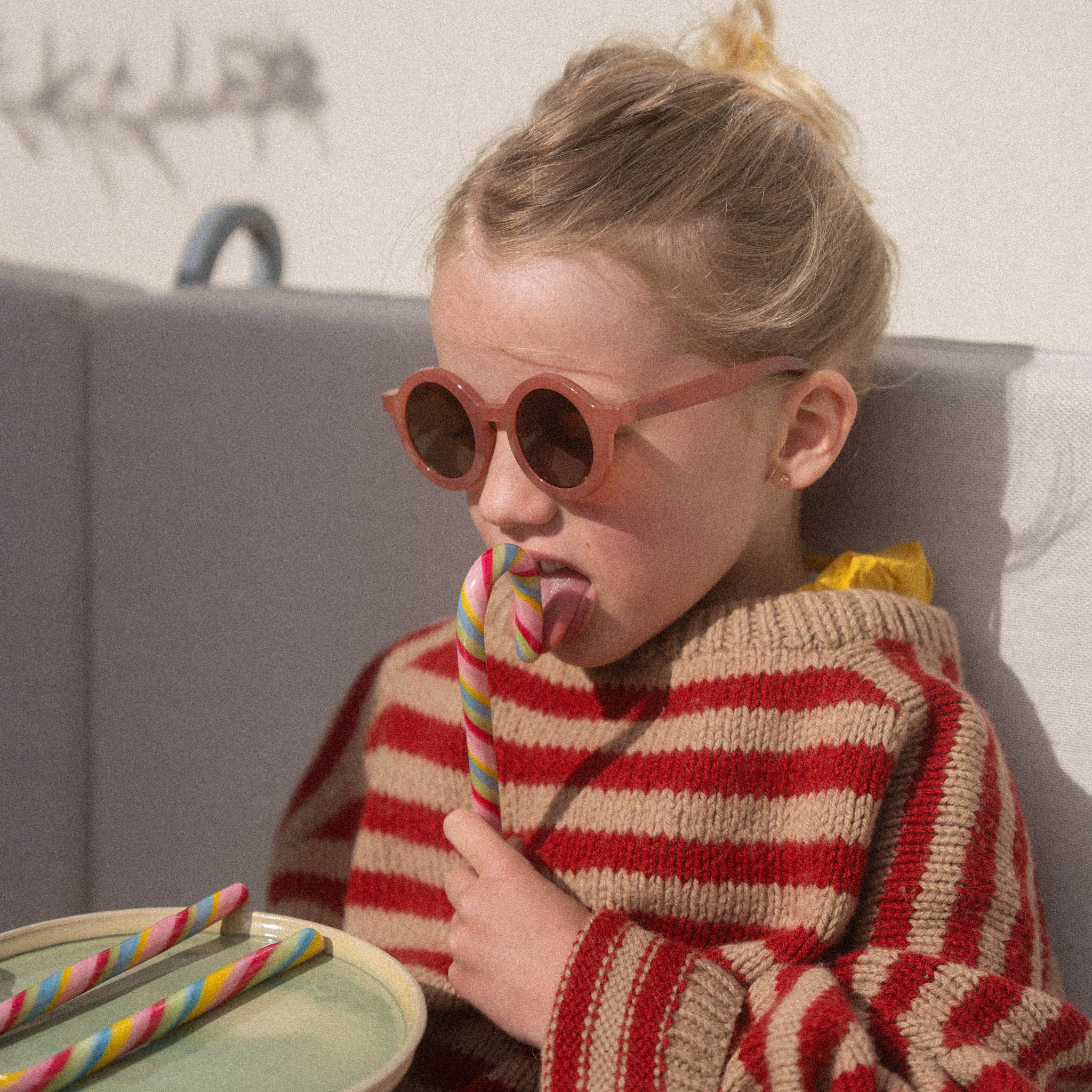 Kinder-Sonnenbrillen Circle Mini - dusty rose