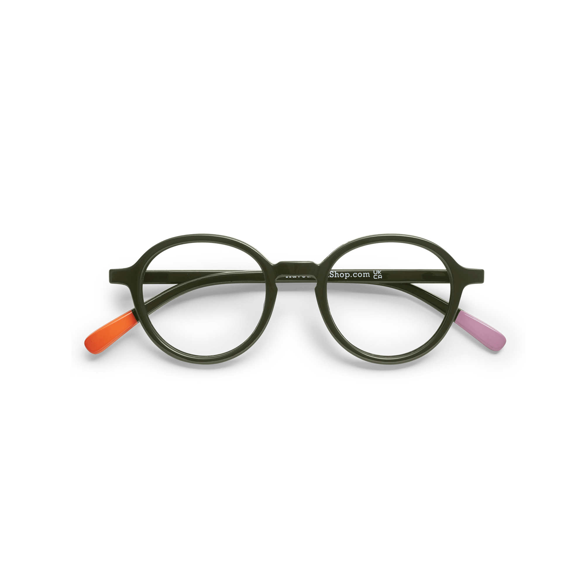 Brillen ohne Stärke Circle Slim dark green aus Have A Look